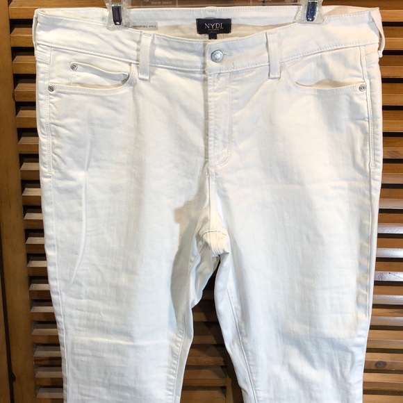 NYDJ Alina Convertible Ankle Jean, White - Picture 2 of 8